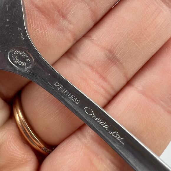 VTG 1881 Rogers Oneida Stainless American Artistry Pattern Set 3 Spoons 2 Forks - Picture 5 of 12